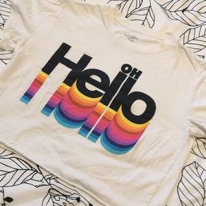 Oh HELLO! Cropped tee